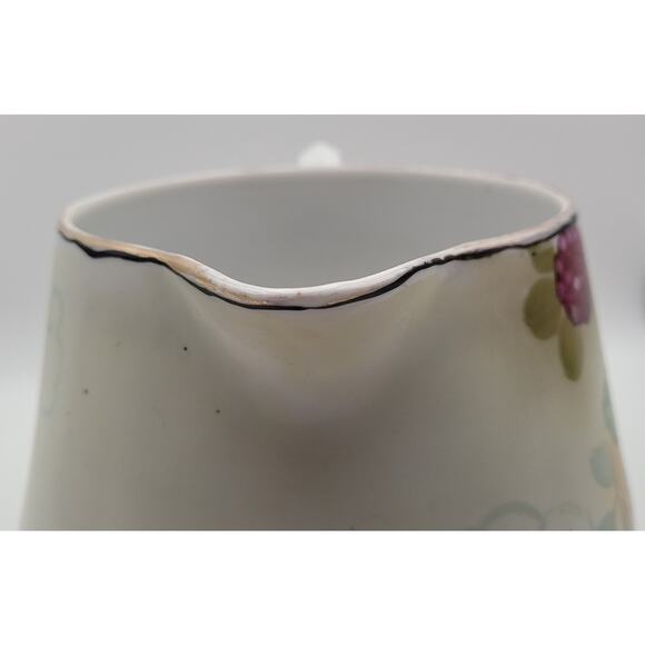 Vintage Lemonade Pitcher Hand Painted with Purple and Pink Raspberry Design - Picture 7 of 16